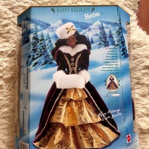 Happy Holidays special edition Black Barbie collectible